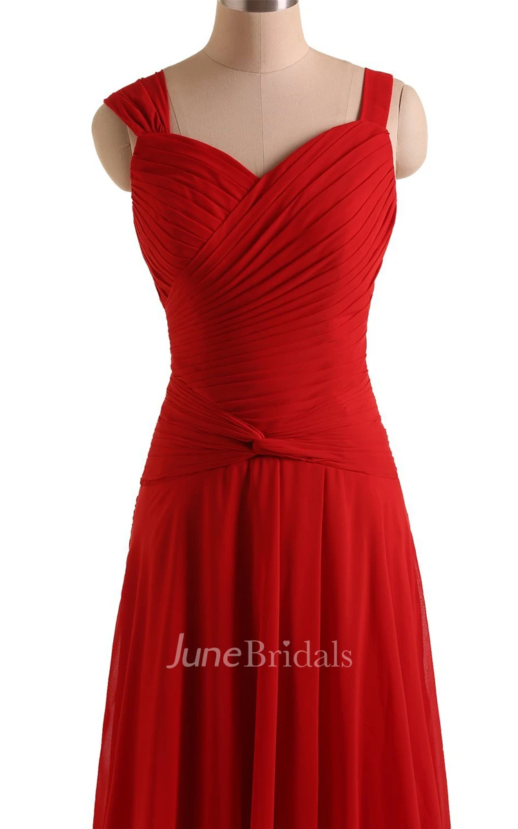 Queen Anne High-low Dress With Draping and Ruching