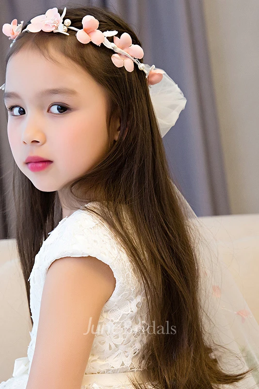 Princess Style Garland Headdress Tulle Flower Girl Accessories