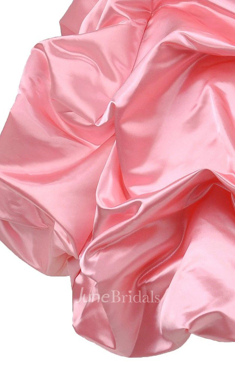 Sleeveless Ruffled Dress With Floral Strap