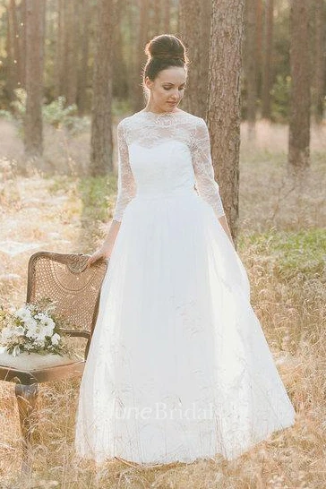 Lace Vintage Boho Light Lace Wedding Dress