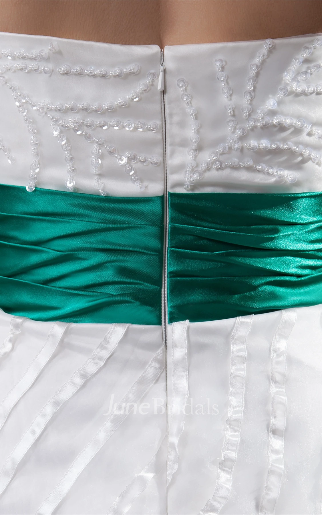 Sweetheart A-Line Maxi Gown with Flower and Beaded Top