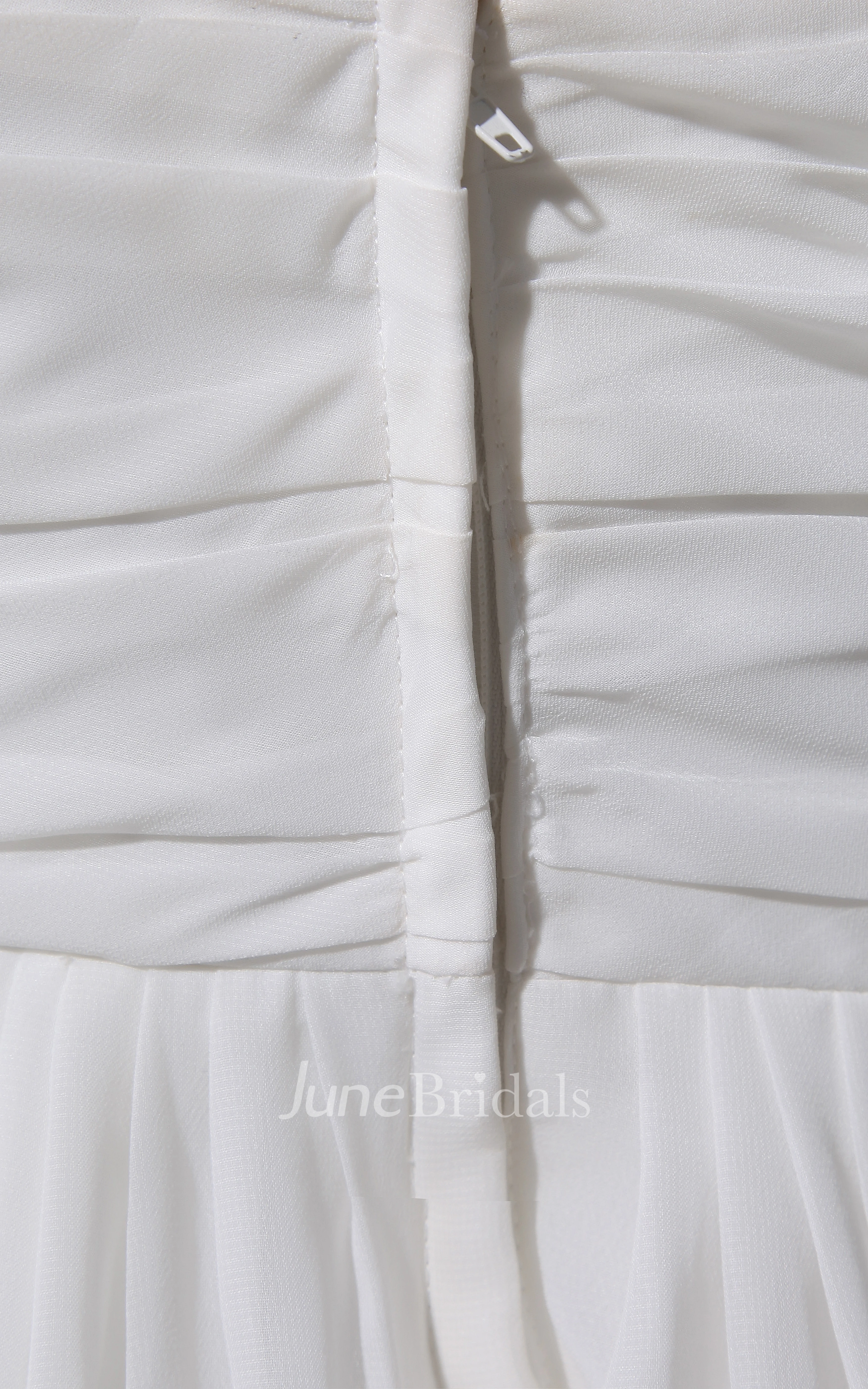 Lovely One-Shoulder Chiffon A-Line Dress With Empire Waist