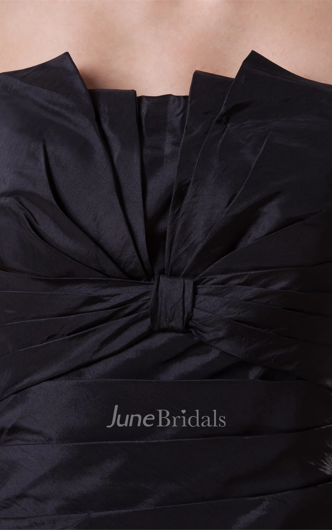 Strapless A-Line Floor-Length Dress with Central Ruching