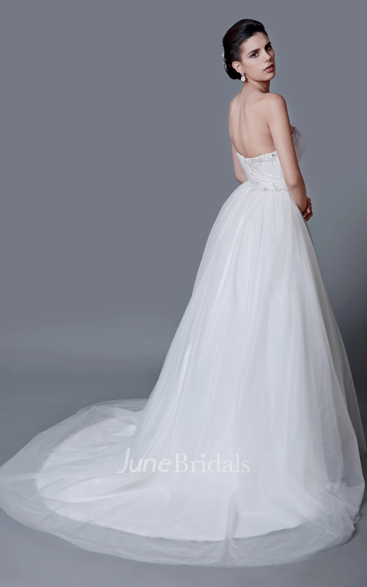 Vibrant Sweetheart Beaded Top Ball Gown