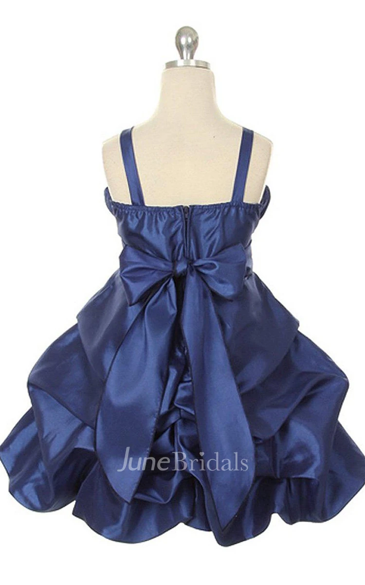 Sleeveless Ruffled Dress With Spaghetti Straps