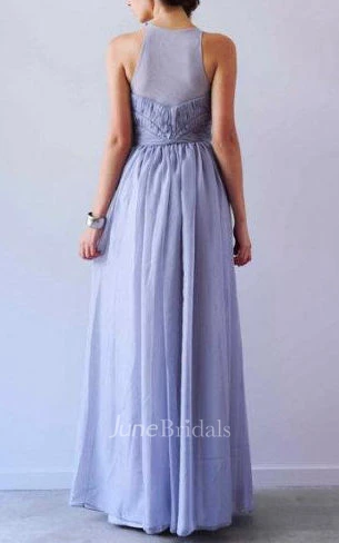 Light Purple Floor-length Chiffon Dress