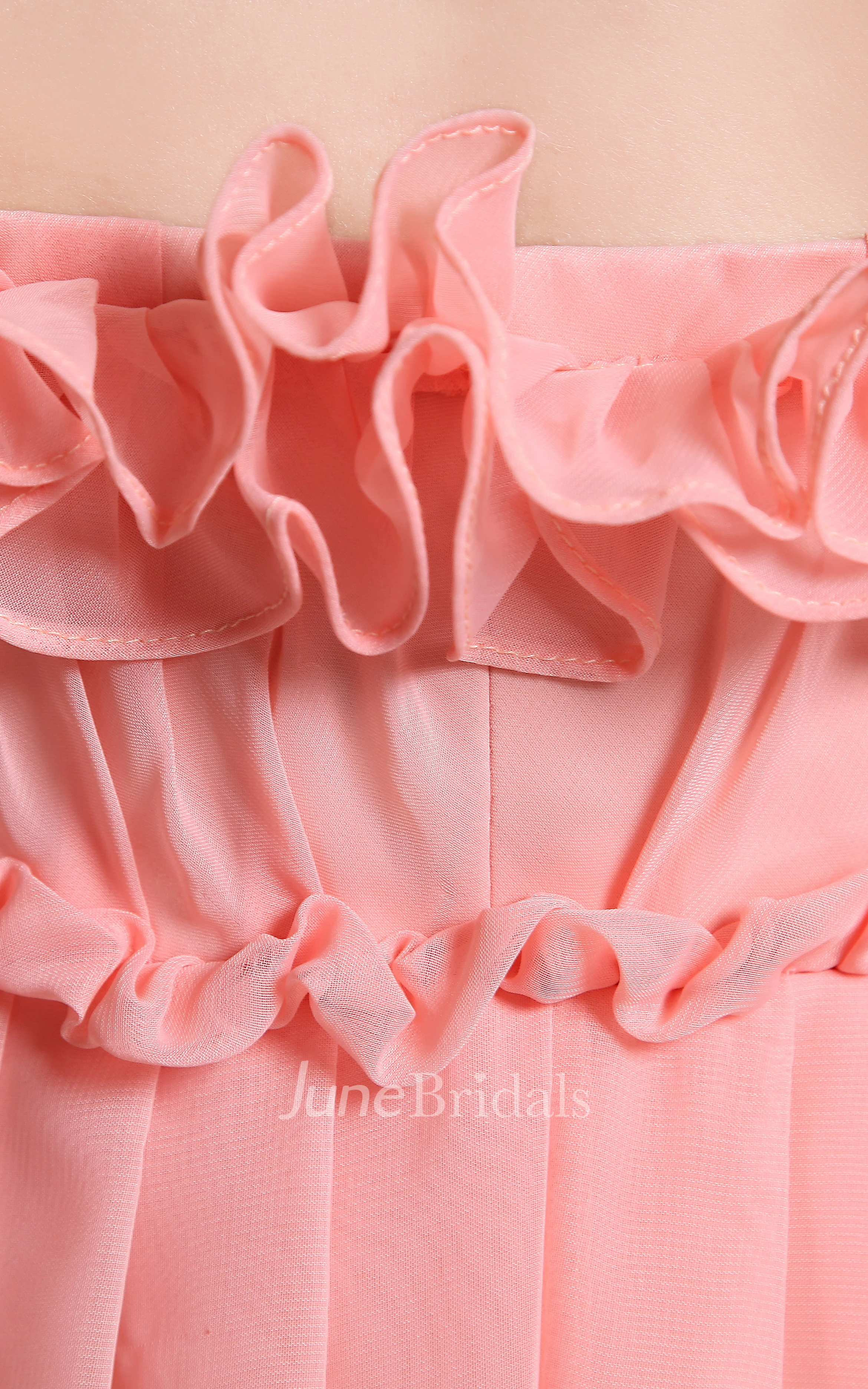 Chiffon Empire Long Dress With Floral Top