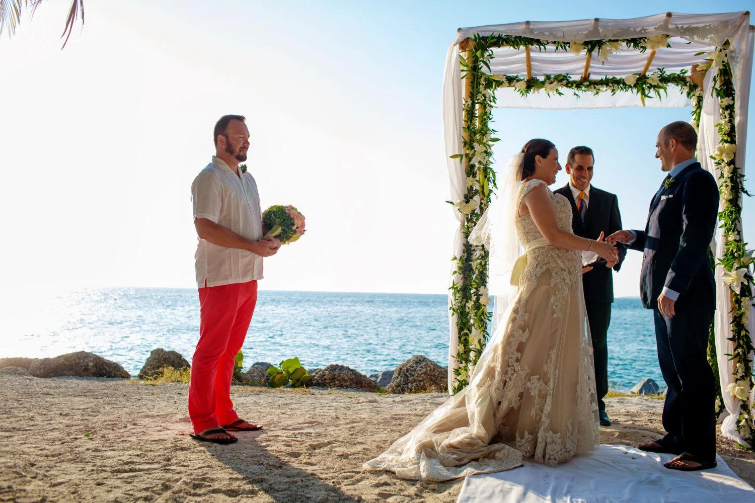 Cap Sleeve A-Line Lace Wedding Dress With Champagne Lining