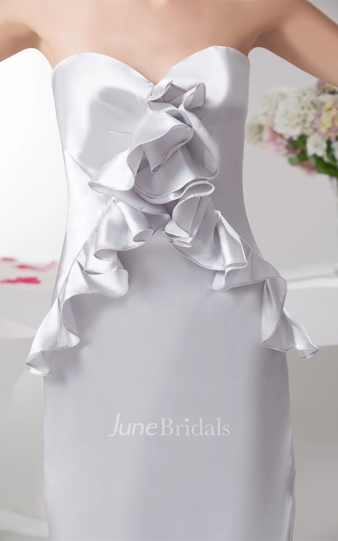 Sweetheart Satin Mermaid Gown with Draping