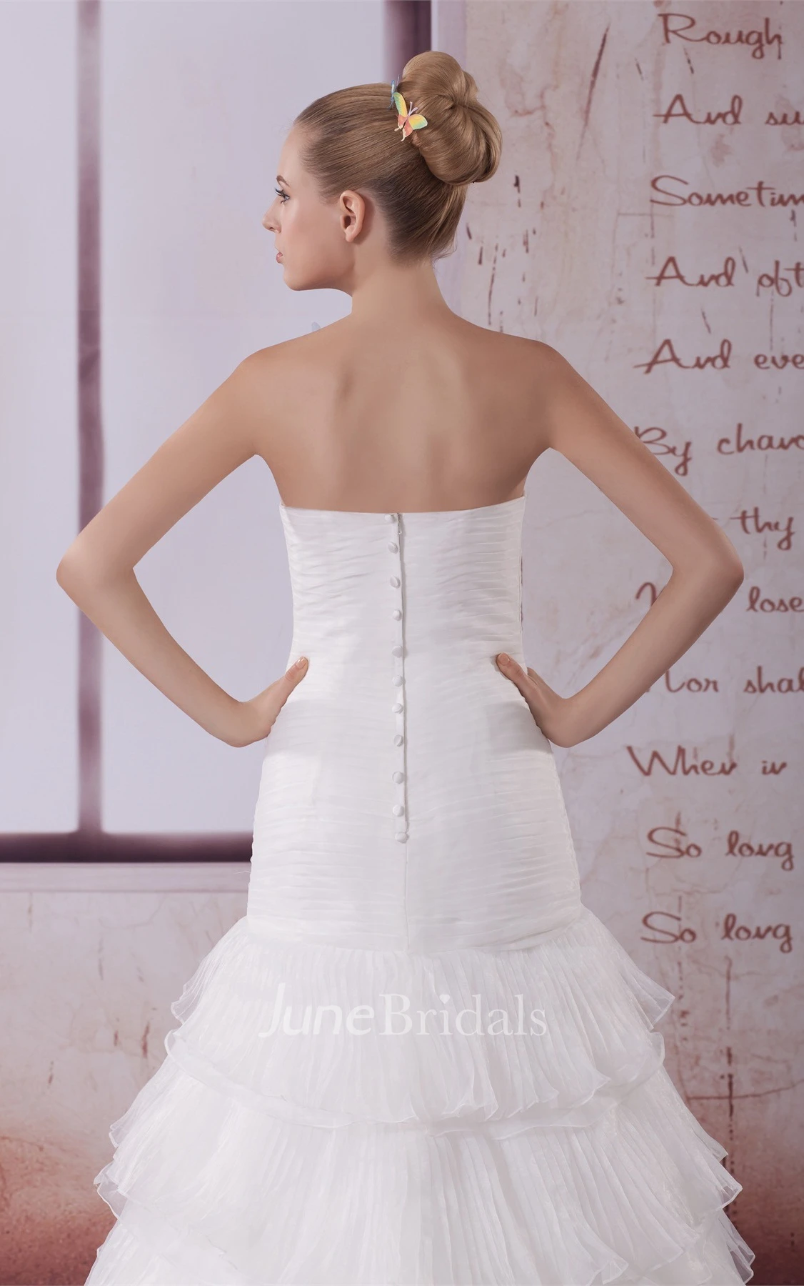 Sweetheart Tulle A-Line Gown with Flower and Ruching