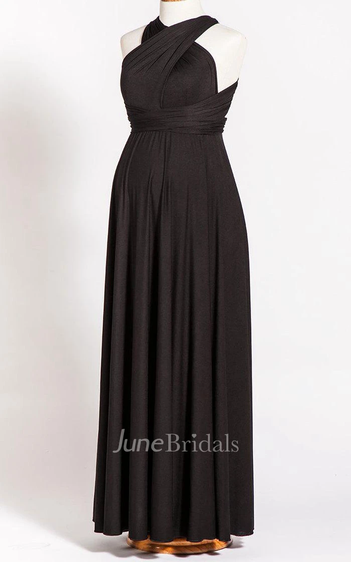 Black Maternity Maxi Convertible Infinity Dress