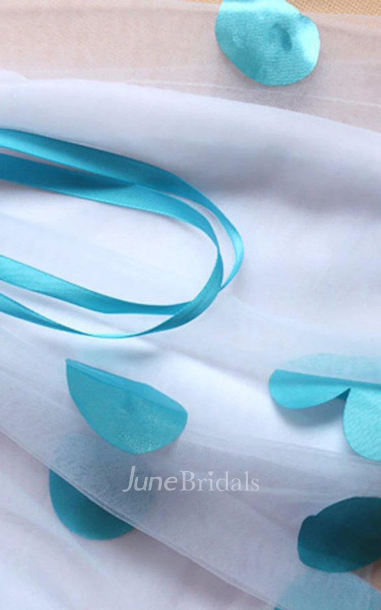 Sleeveless V-neck High-low A-line Dress With Petals