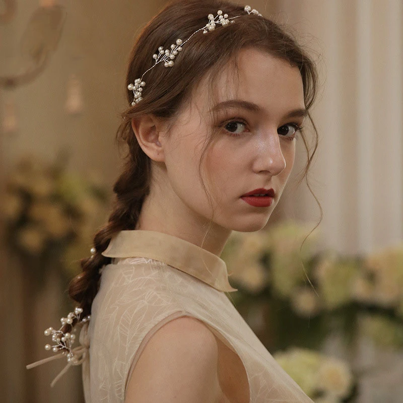 Western Style Bridal Headbands with Beads