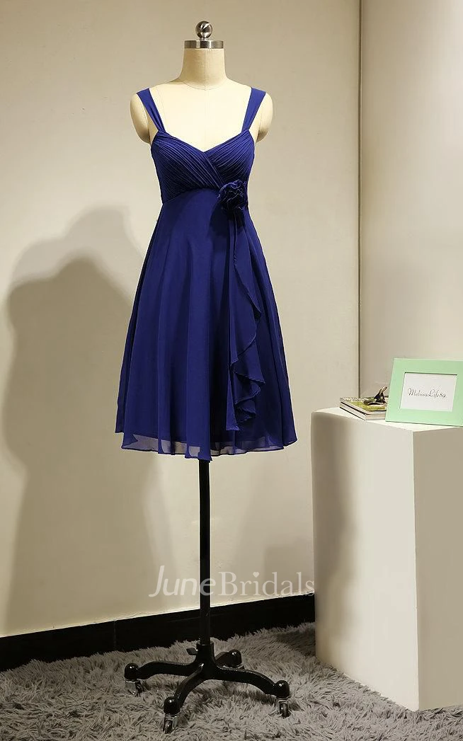 Short Royal Blue Bridesmaid Dress
