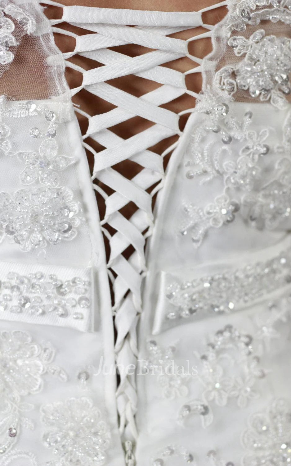 Princess Look Off-Shoulder Long Wedding Dress With Beading