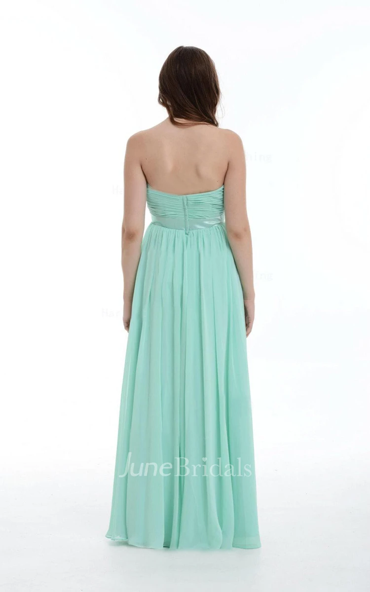 Princess Long Sweetheart Chiffon Party Dress