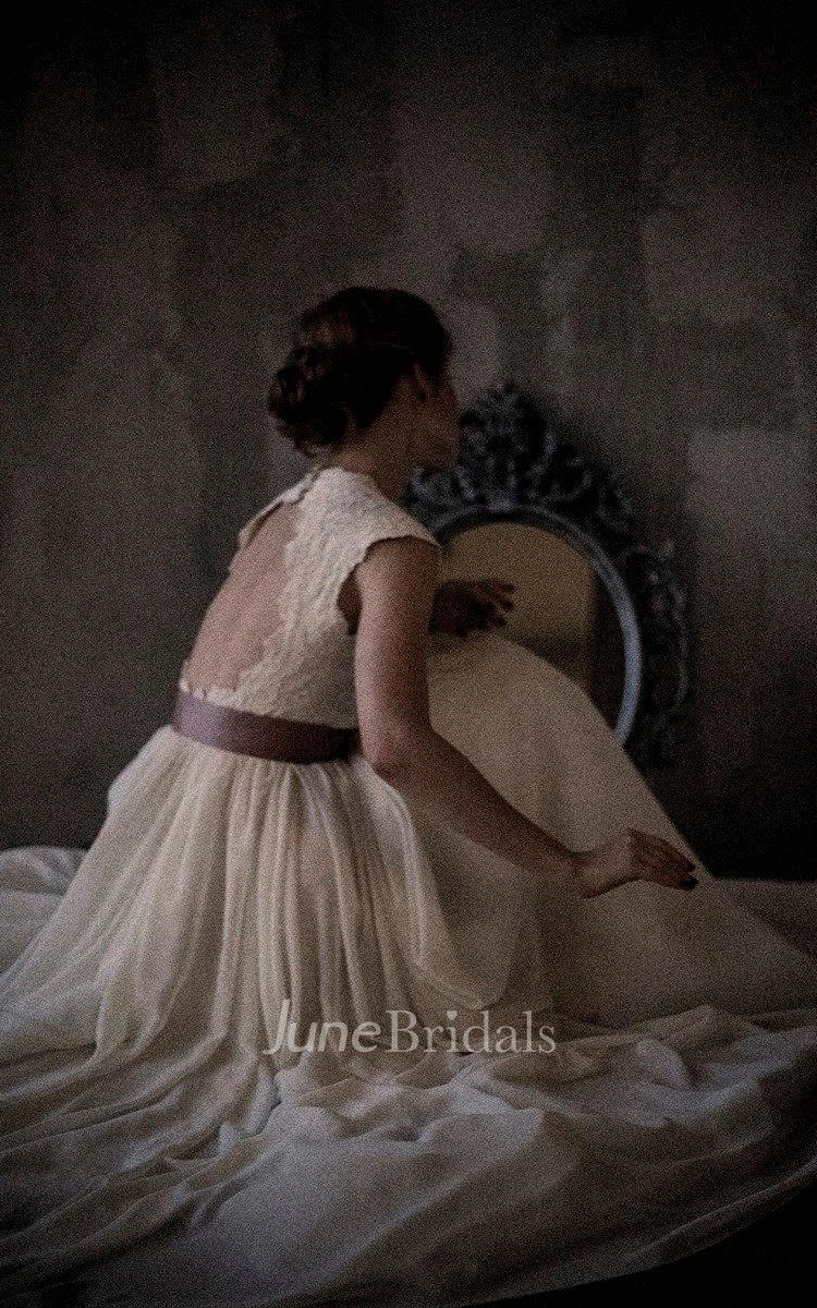 Milk Shade Open Back Wedding Weddig Dress