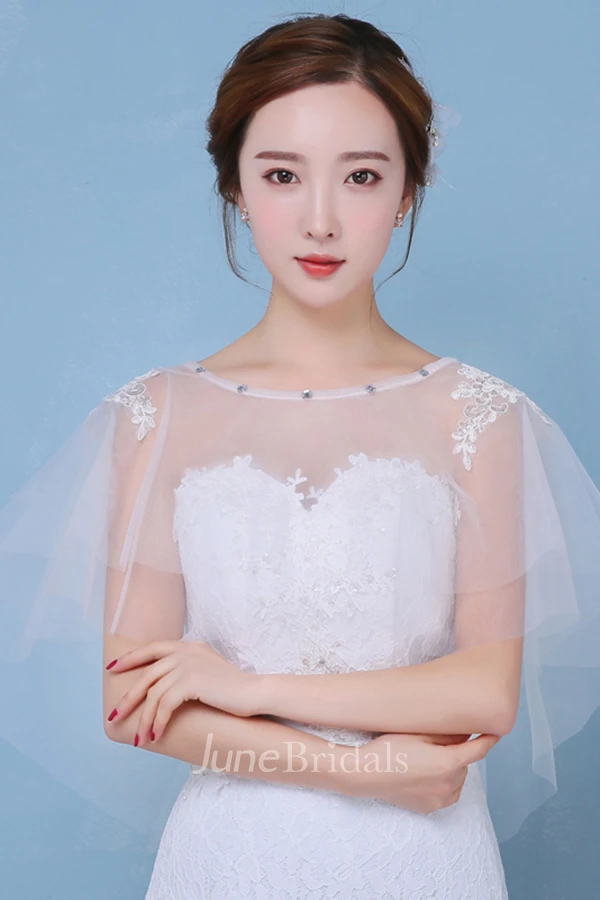 New Mesh Spring and Summer Diamond Lace Cape