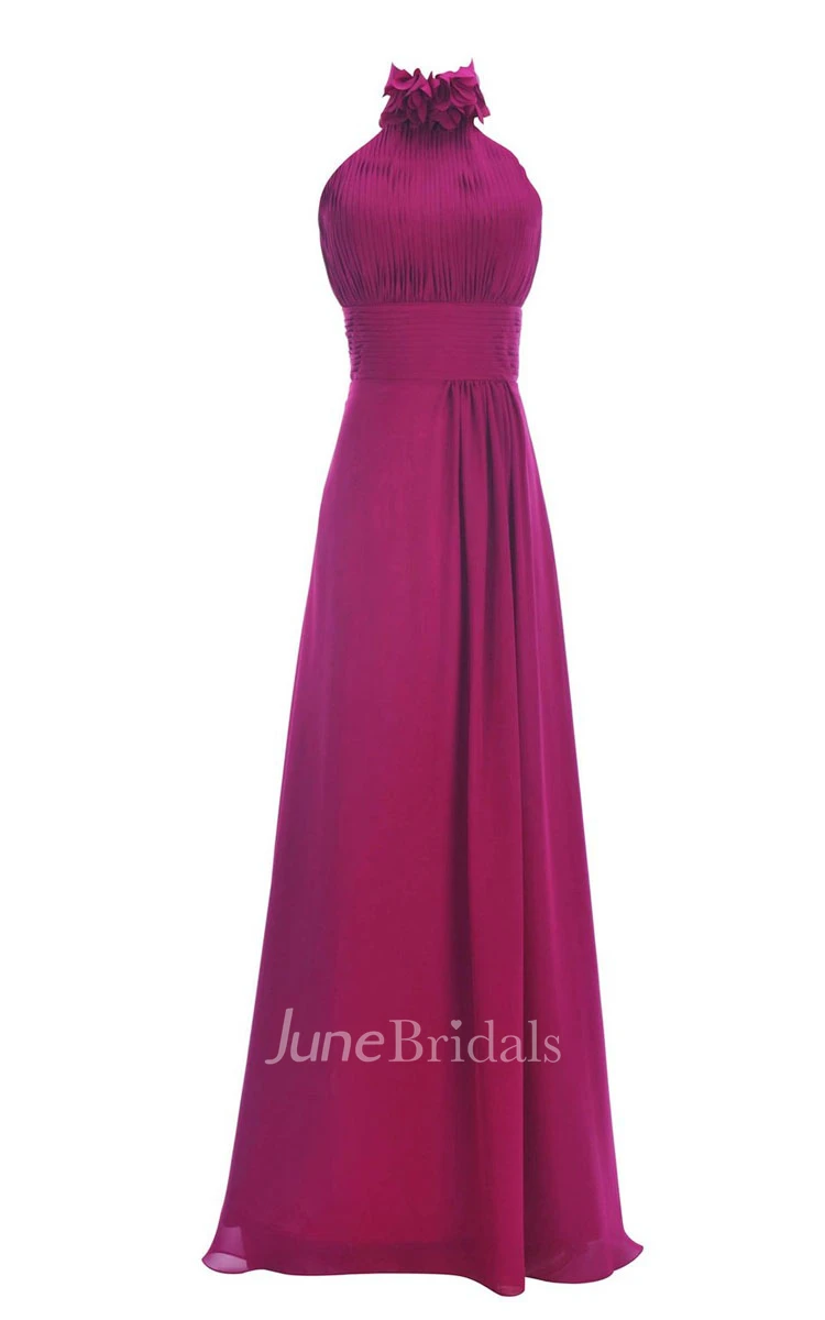 One-shoulder Sweetheart Long Empire Dress With Side Slit