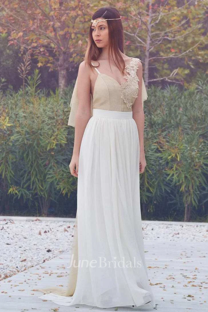 Chiffon Tulle Satin Lace Wedding Dress