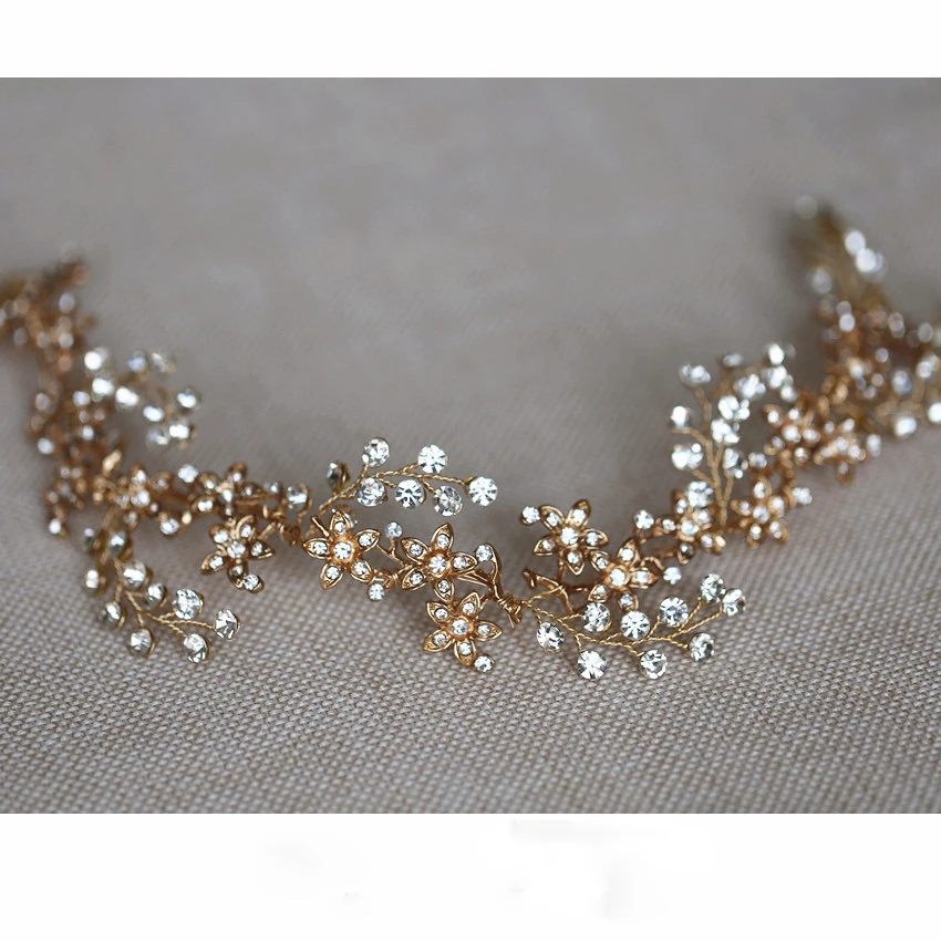 Original Rhinestone Twig Soft Short Hair Head Ring 35Cm