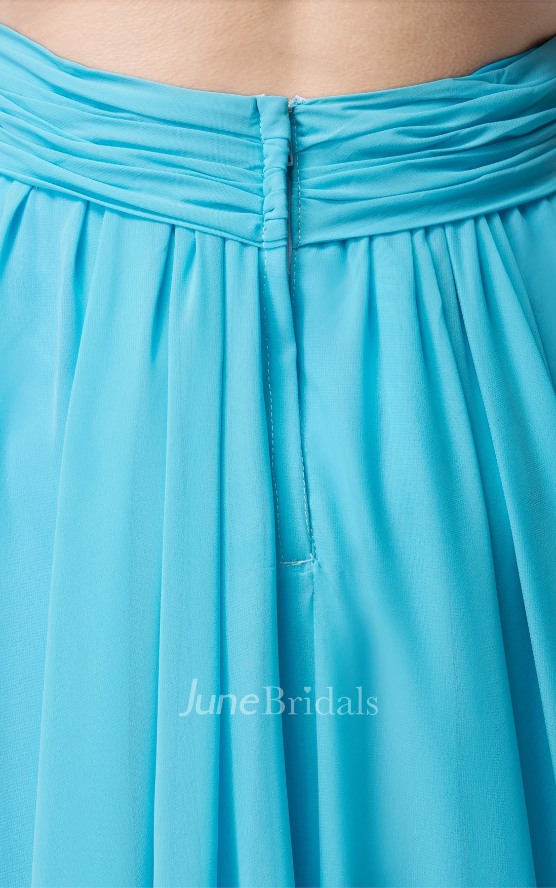 Sleeveless Criss-Cross Chiffon Dress with Pleats and Halter