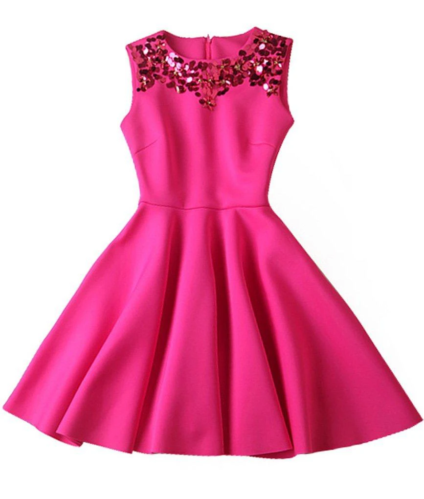 Gorgeous A-Line Sleeveless Homecoming Dress With Sequins