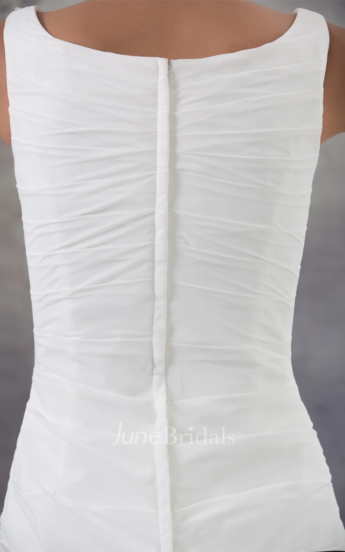 Strapped Column A-Line Dress with Appliques and Tulle Overlay