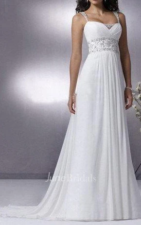 Sweetheart A-Line Criss Cross Dress With Beading And Pleats