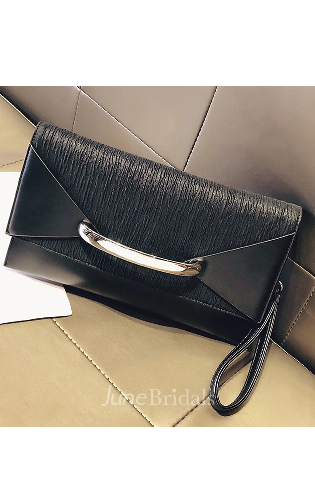 Refined Zipper PU Clutch