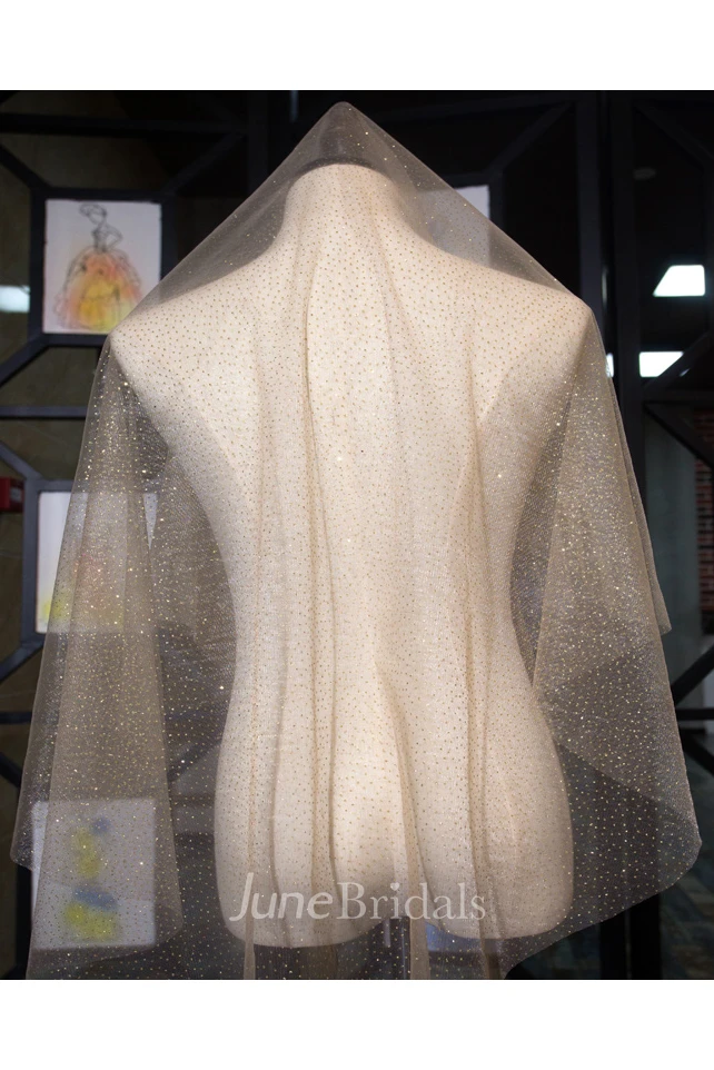 Bright Flashing Fingertip Wedding Veil