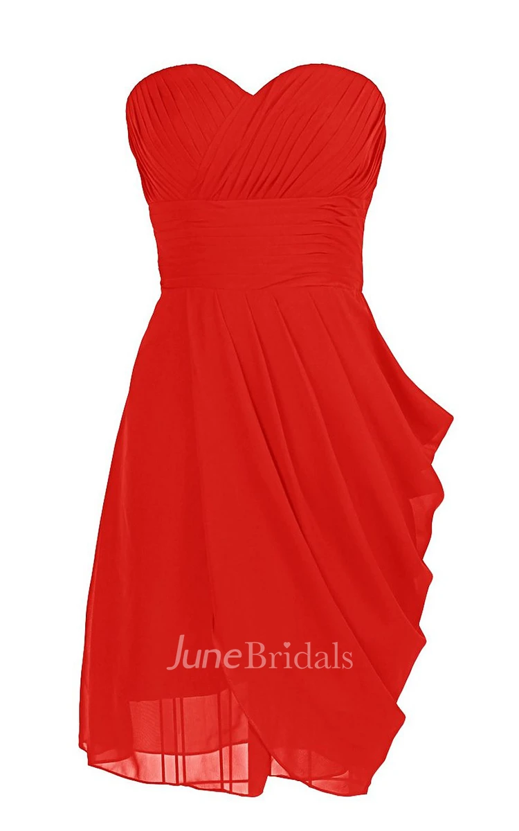 Sweetheart Wedding Dress With Drapping and Pleat