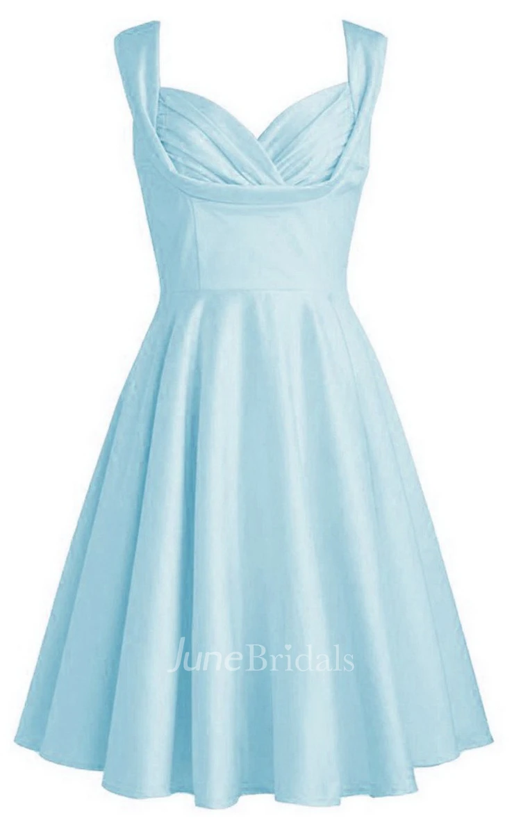 Sleeveless Sweetheart Short Ruffled Chiffon Dress