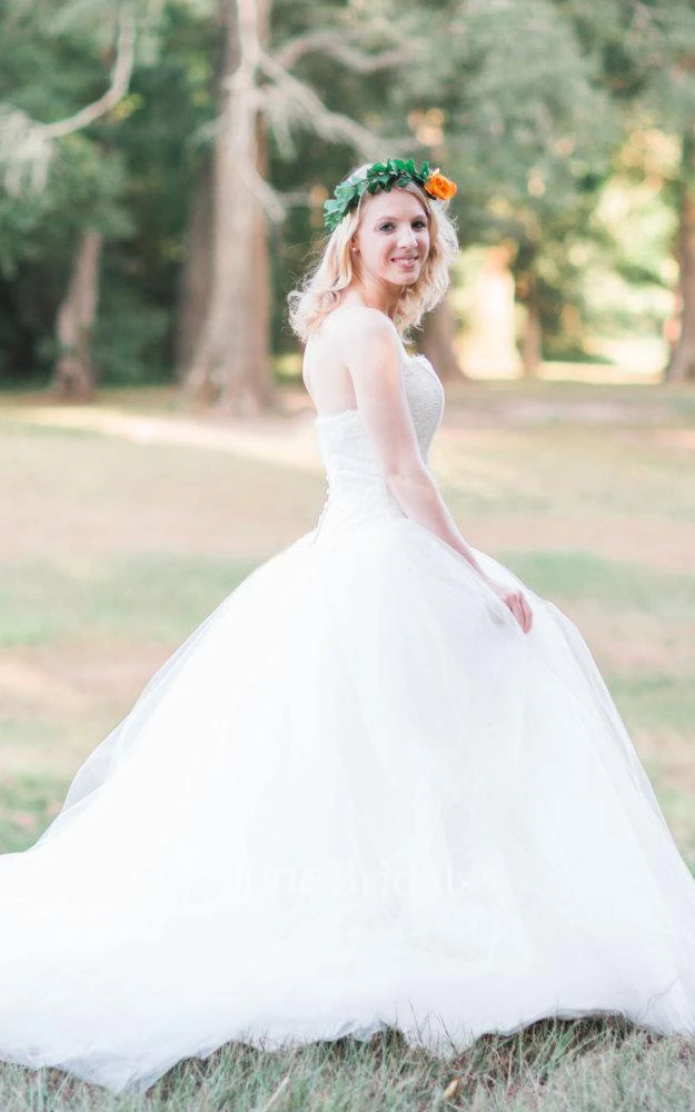 Ballgown Wedding With Dropped Waist The Amoreena Dress