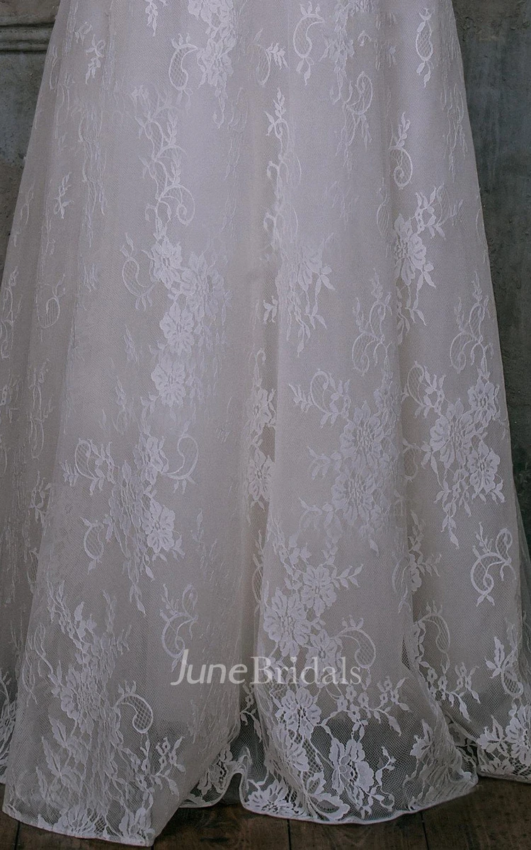 Mikado Chantilly Lace Gown Lace Gown In Vintage Style