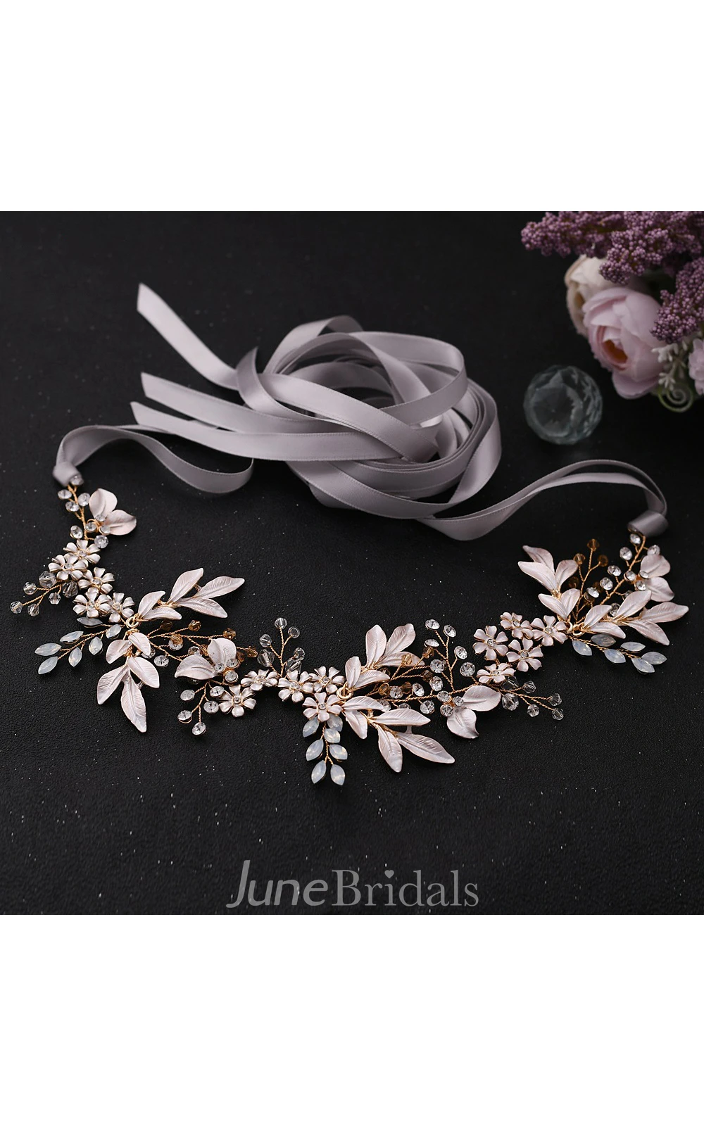 Elegant Organza Beaded Belt