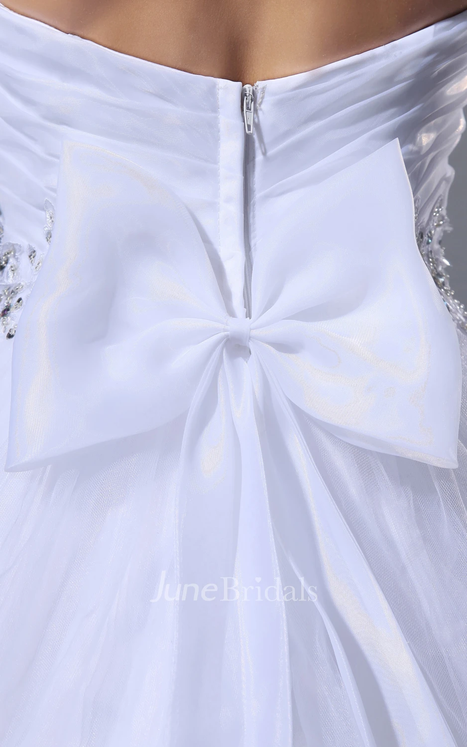 Beaded Sash Criss-Cross A-Line Ruching Ball Gown With Drapings