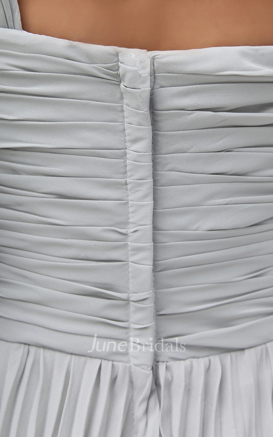 Style Asymmetrical One-Shoulder Empire Gown With Crystal Details