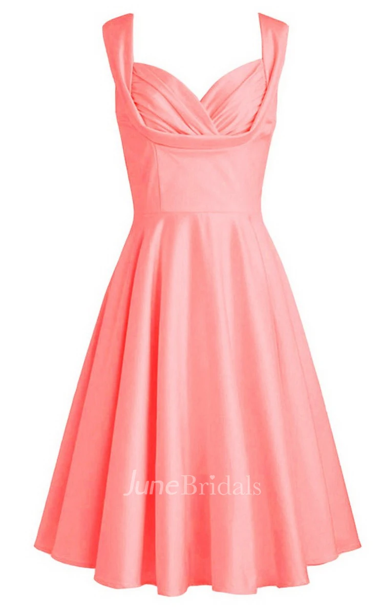 Sleeveless Sweetheart Short Ruffled Chiffon Dress