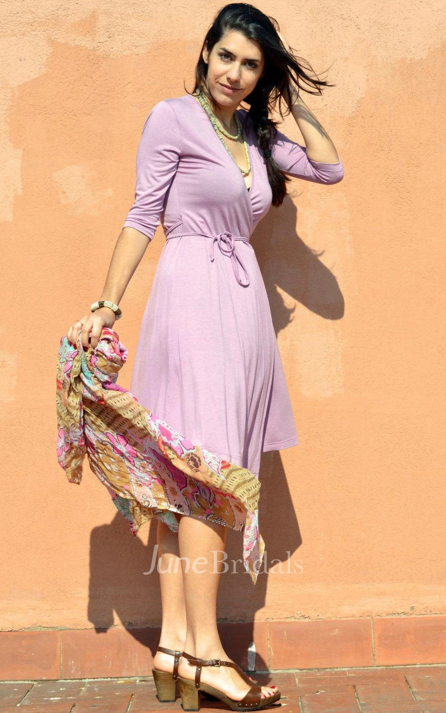 Classic Short V Neck Jersey Dress