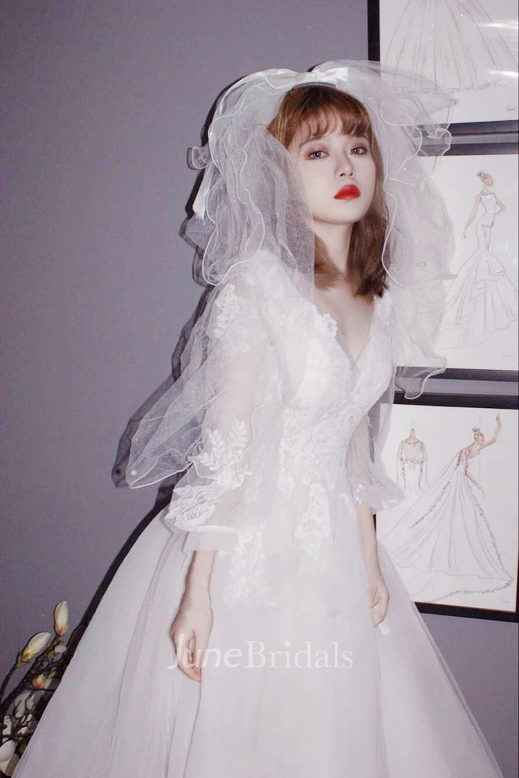 Soft Puffy Tulle Wedding Veil Multiple Layers