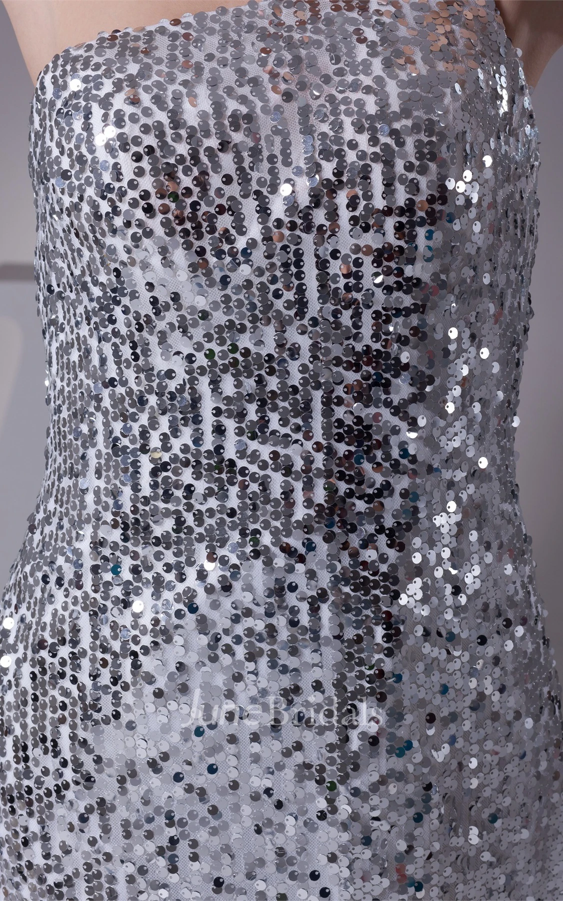 One-Shoulder Sheath Floor-Length Dress with Sequins