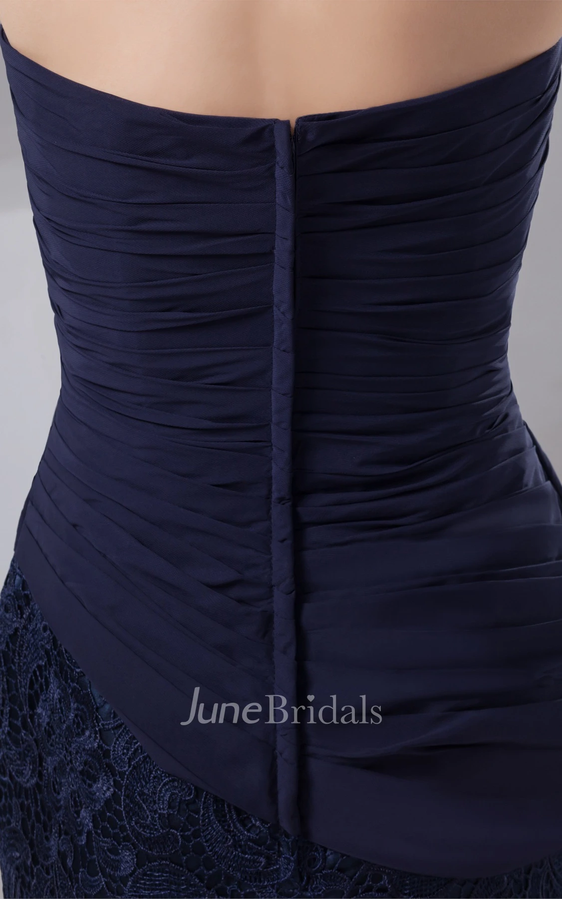 Sweetheart Criss-Cross Mini Dress with Lace and Draping