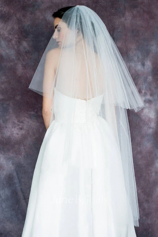 Double-Layer Simple Soft Tulle Wedding Veil