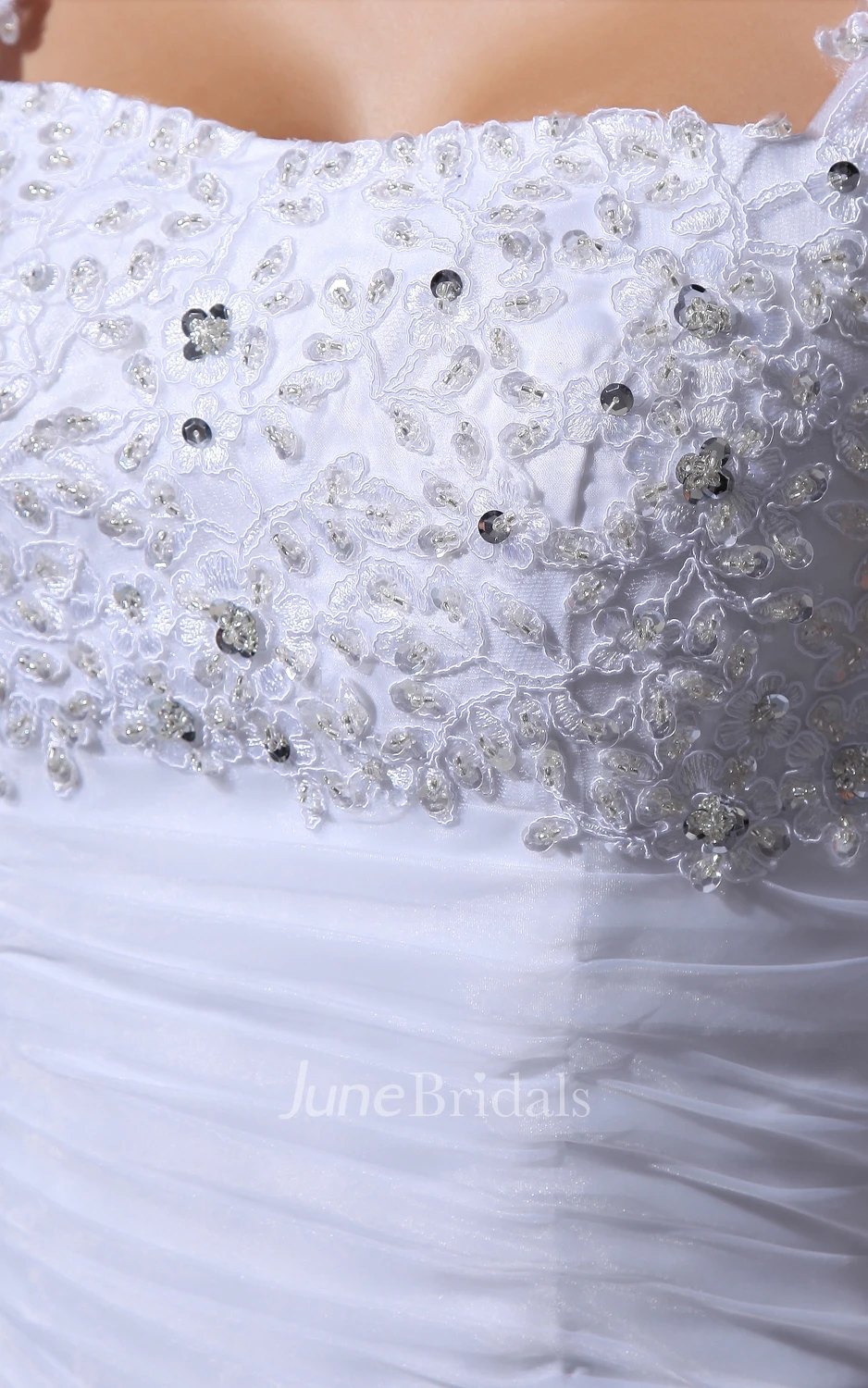 Wonderful Organza Style Dress With Ruffles And Crystal Detailing