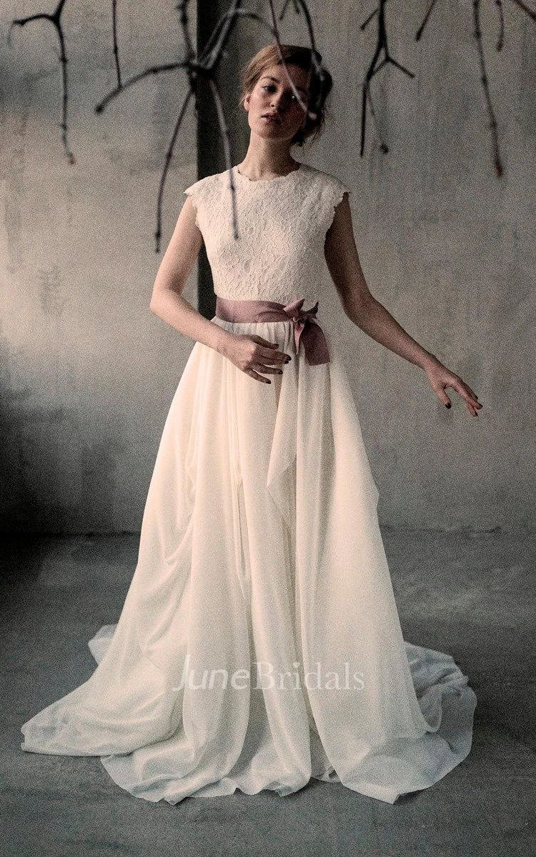 Milk Shade Open Back Wedding Weddig Dress