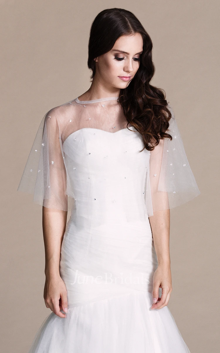 Sweetheart Mermaid Chiffon Dress With Illusion Style