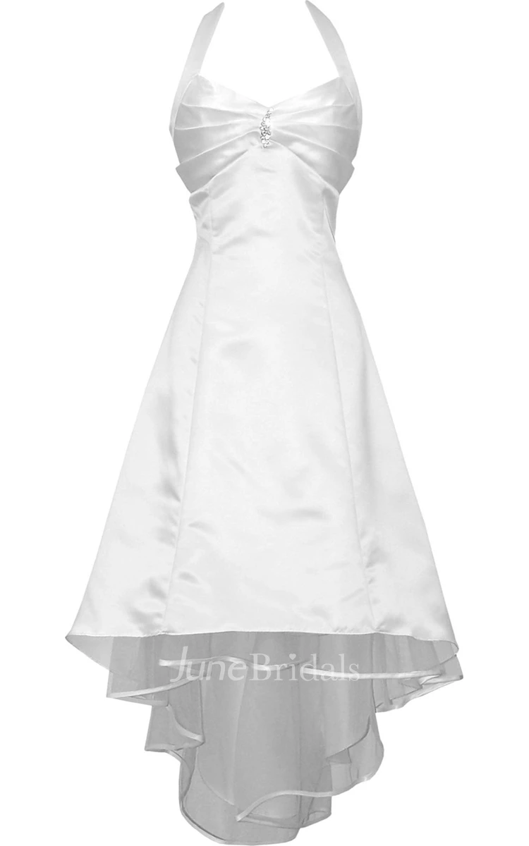 Ruched Bust Beading Dress With Tulle Skirt