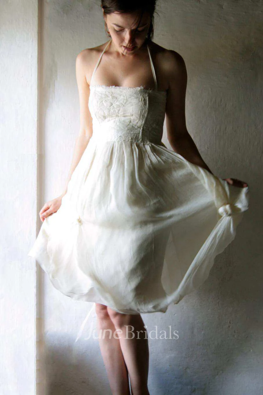 Spaghetti Knee-Length Pick Up Dress