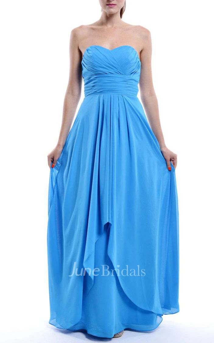 Long Sweetheart Chiffon Dress